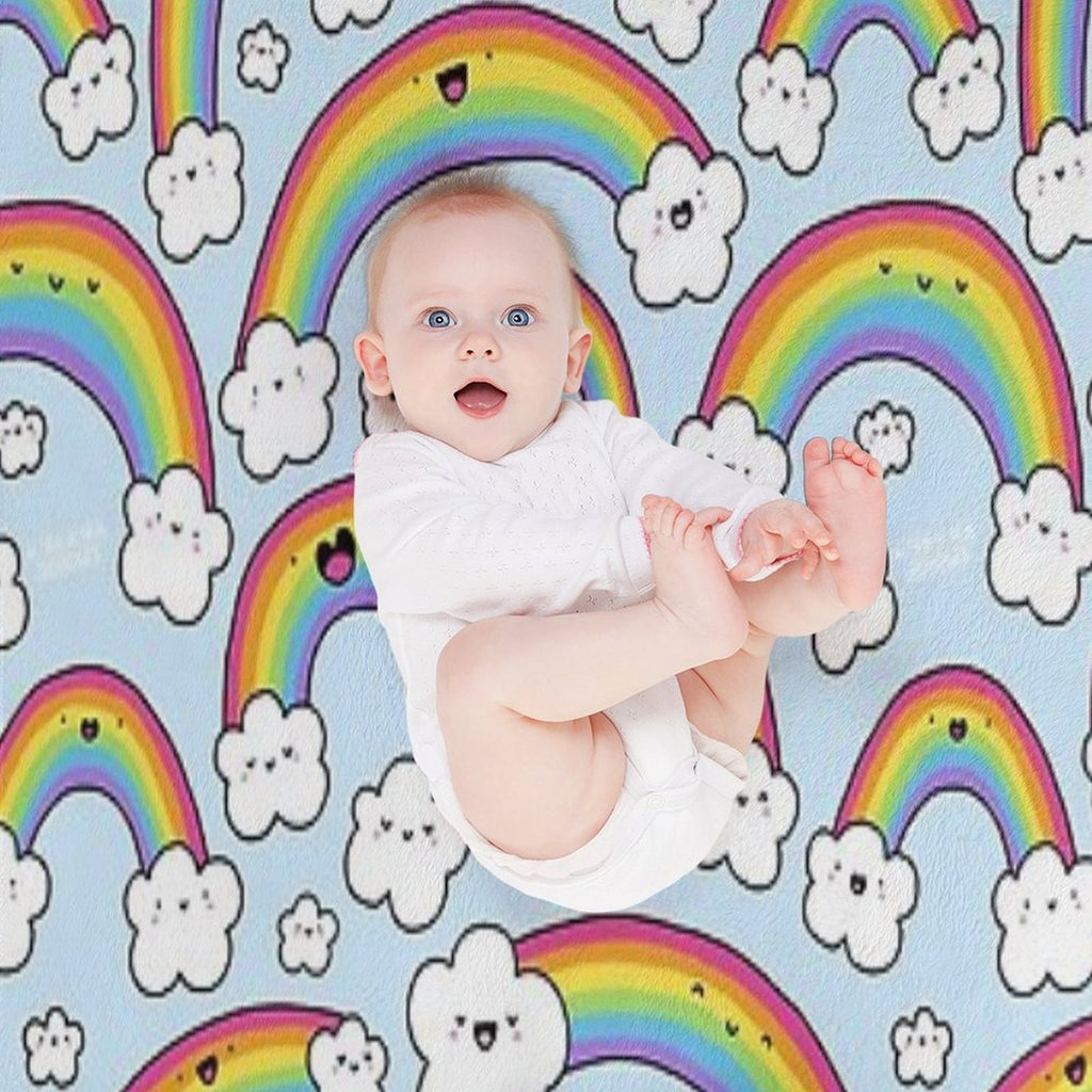 Rainbows Everywhere! Eco-conscious Throw Blanket