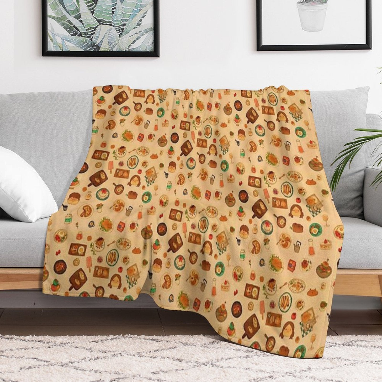 Dishes Quick-dry Throw Blanket