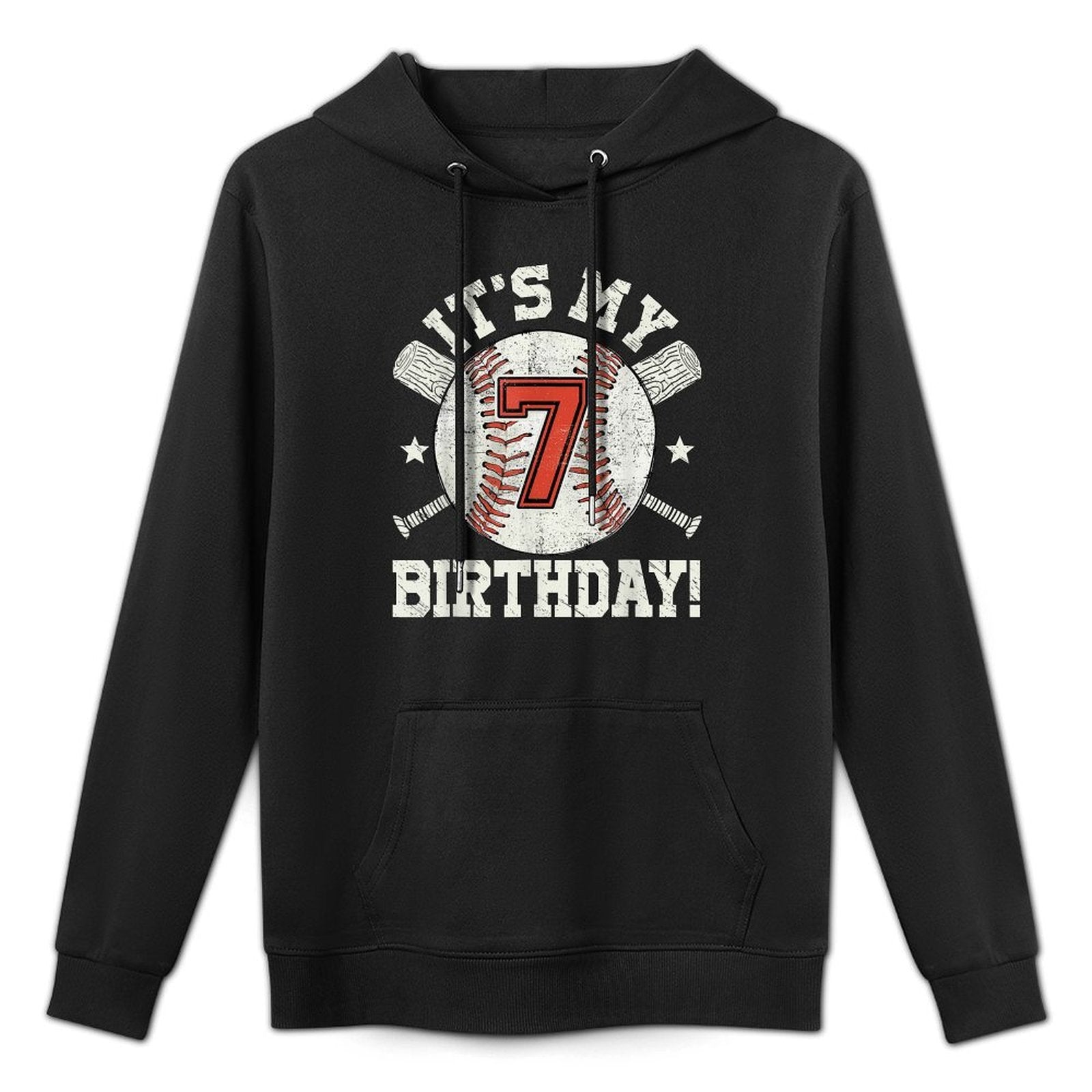 Kids 7th Baseball Birthday Party Boys Sport Fan 7 Years Old Casual Wear Hoodie