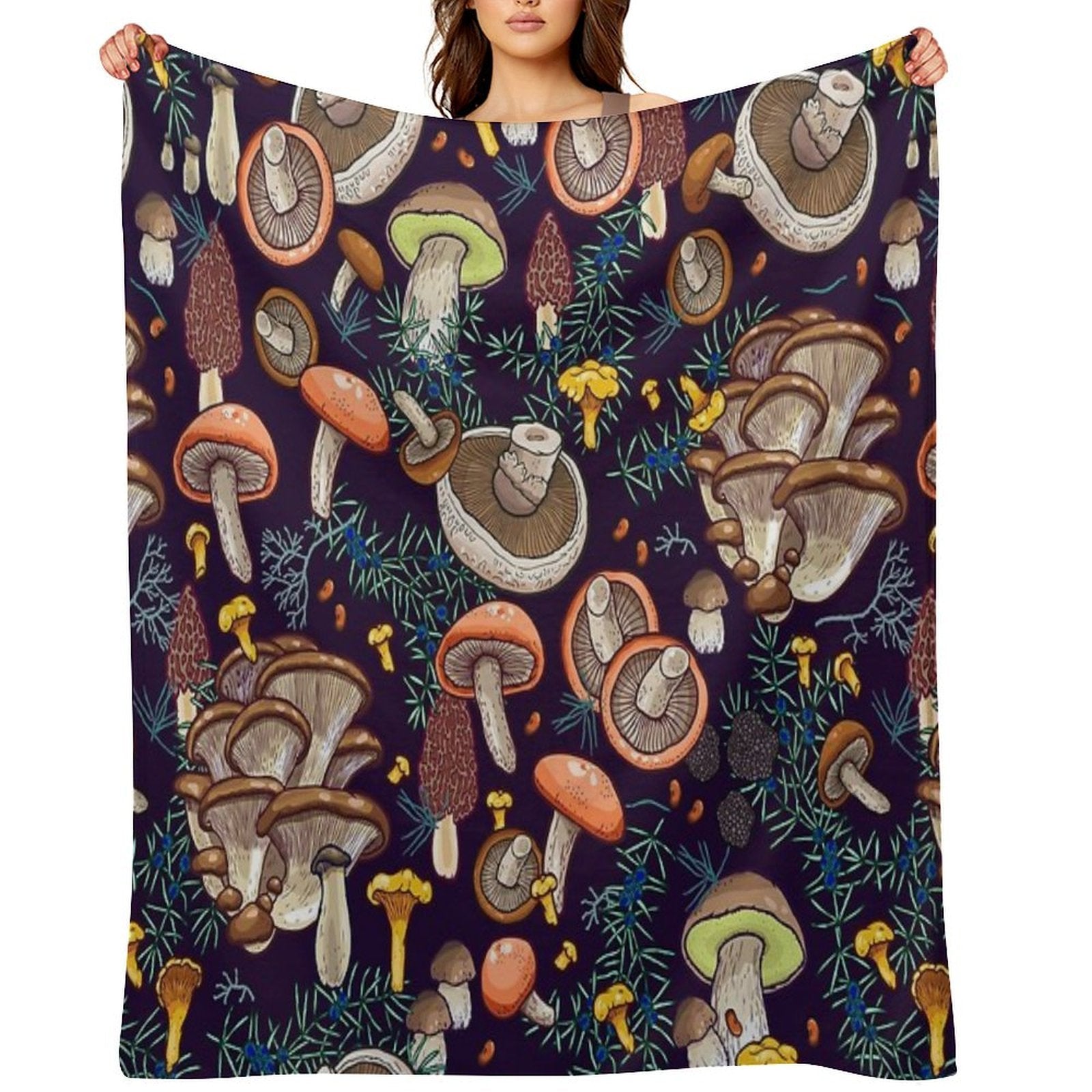 Dark Dream Forest Velvety-soft Throw Blanket