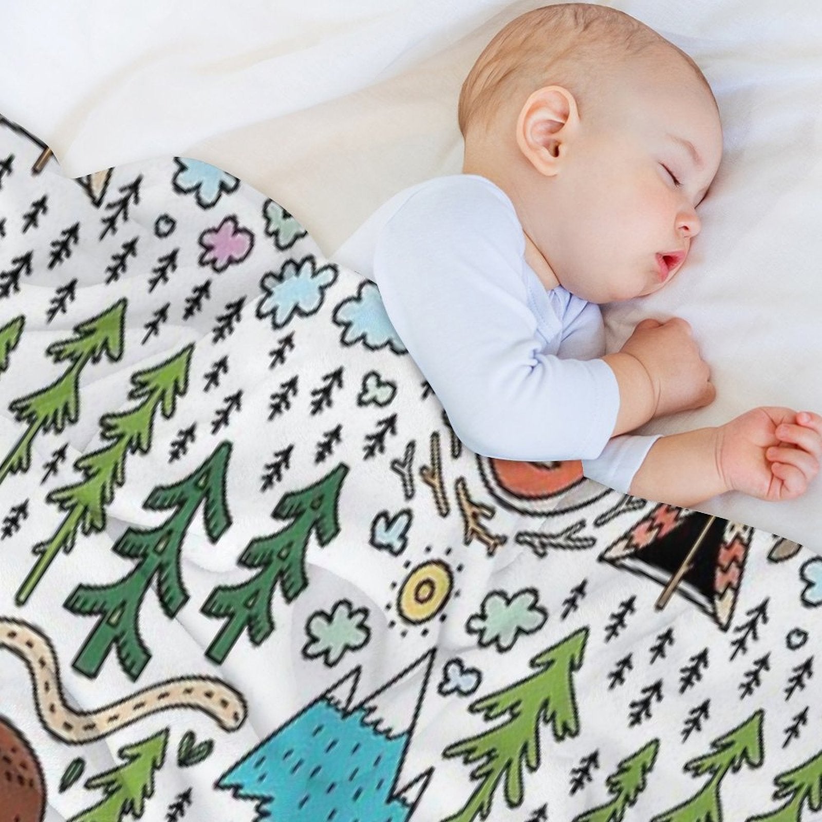 Happy Map Durable Throw Blanket
