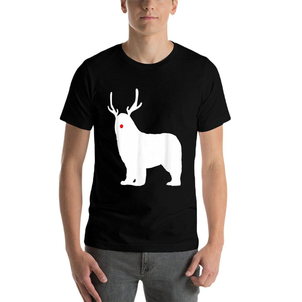 Christmas Newfoundland Reindeer Newfie Dog  High-quality Stitching T-Shirt