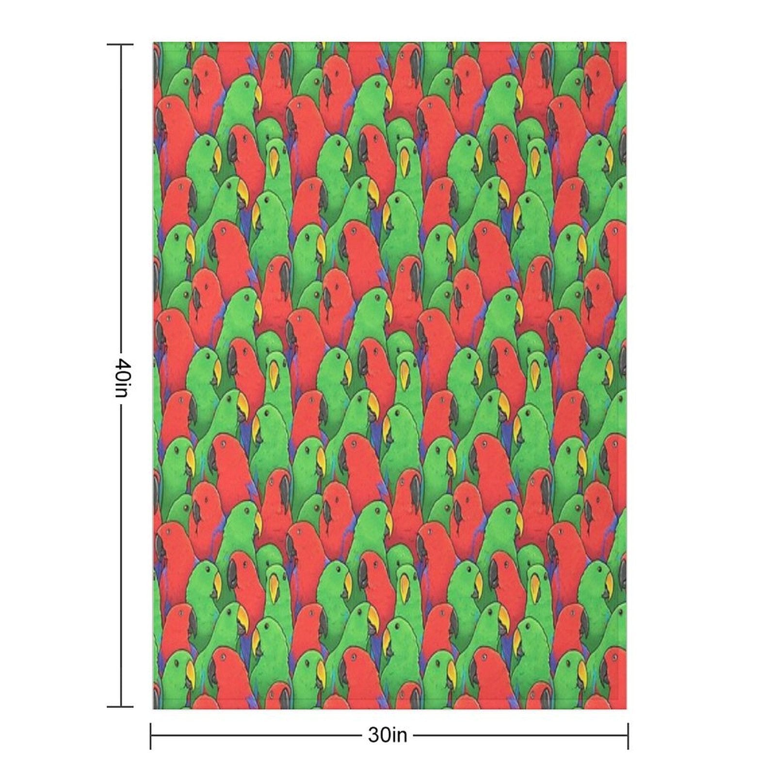 Male And Female Eclectus Parrots Sustainable Throw Blanket