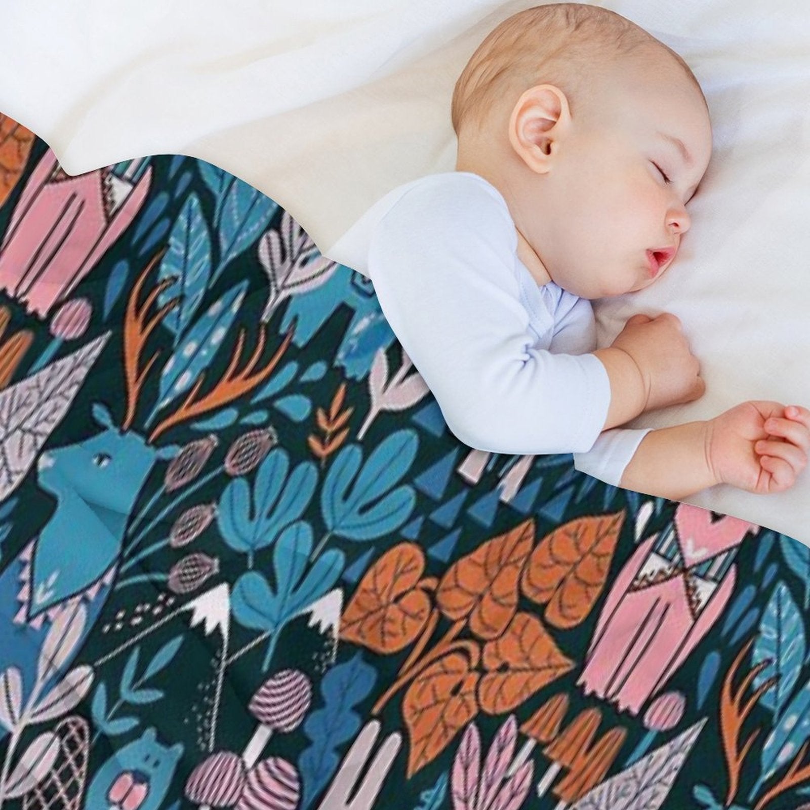 Animals of Canada. Forest, Plants, Mountains, Mushrooms Sustainable Throw Blanket