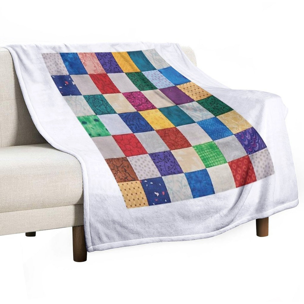 Sarilmak Patchwork Colorful Detail of Quilt Quick-dry Throw Blanket