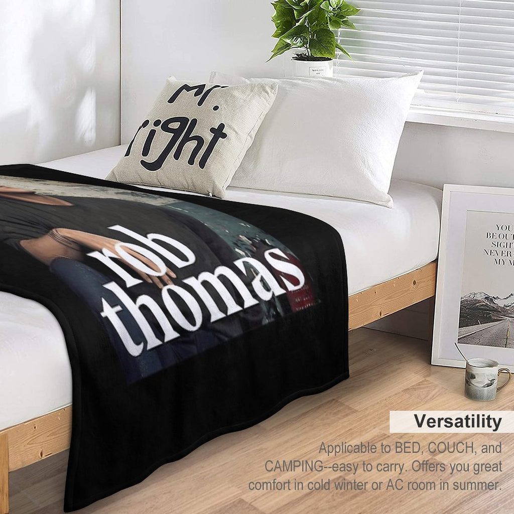 Rob Thomas Singer Music Band Sustainable Throw Blanket