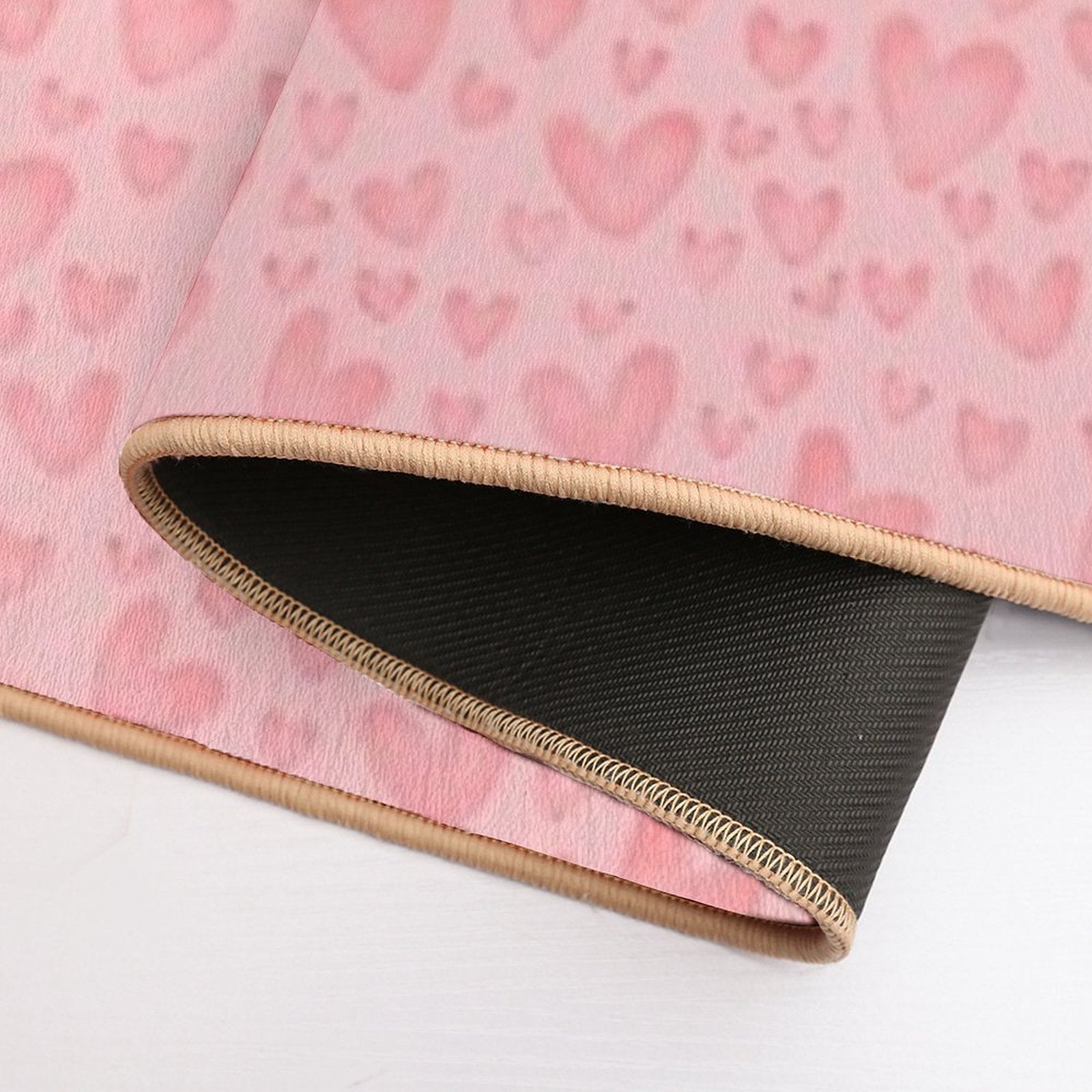 Cute Sweet Pink Hearts As Romantic Seamless Pattern Background Backdrop Wallpaper, Illustration of Love for Valentine's Day  Odorless Bath Mat