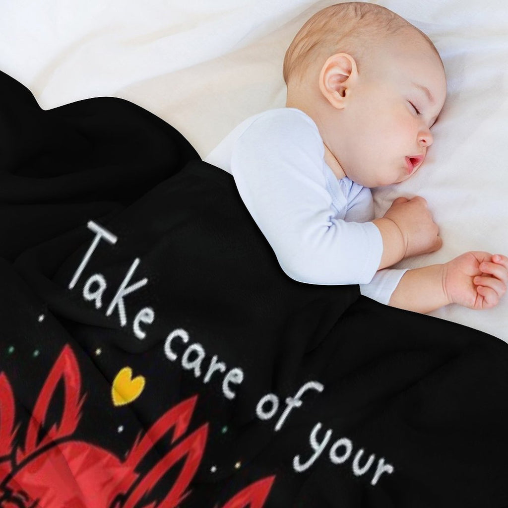 Three-headed Puppy Quick-dry Throw Blanket