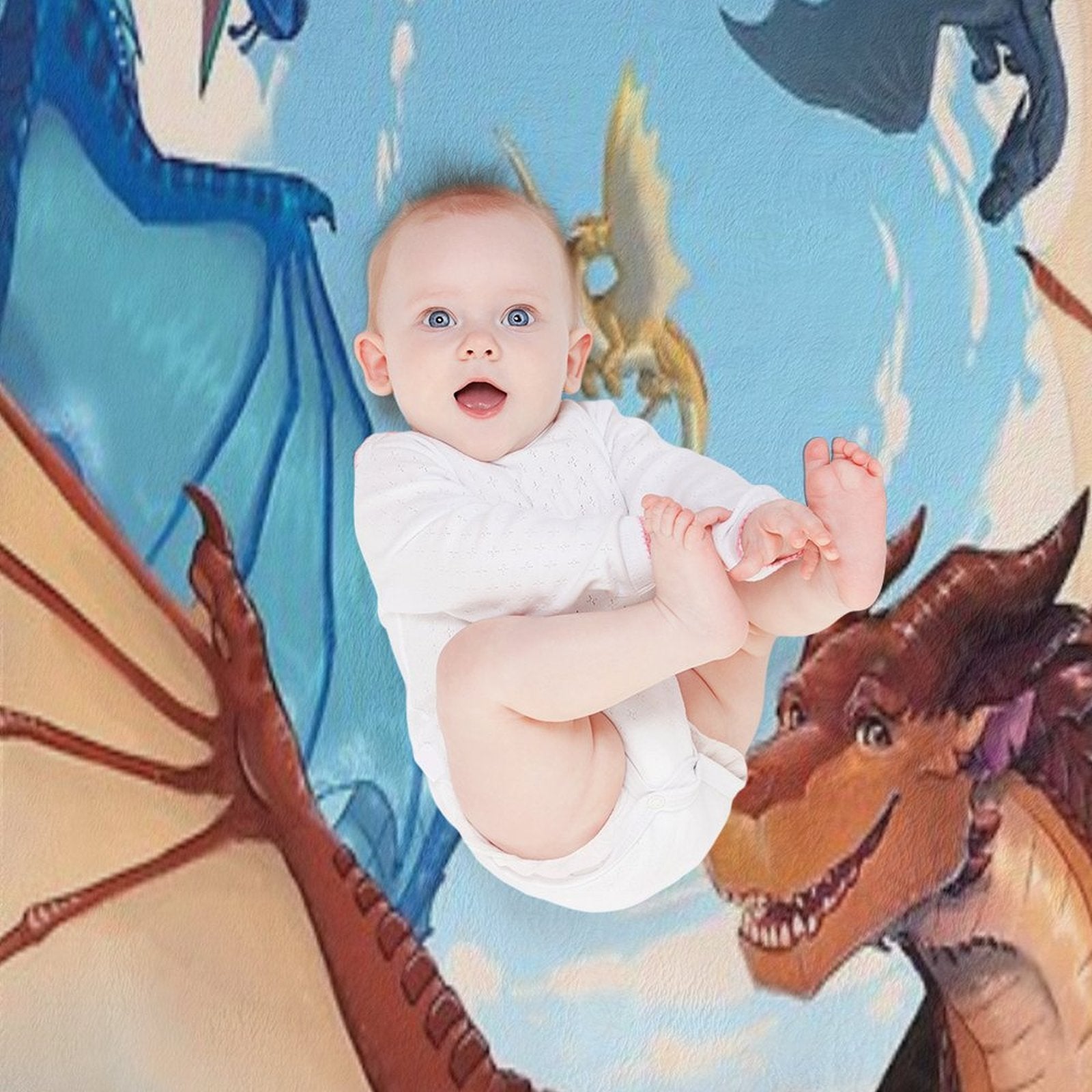 Wings of Fire - Clay And The Dragonets of Destiny Shrink-resistant Throw Blanket