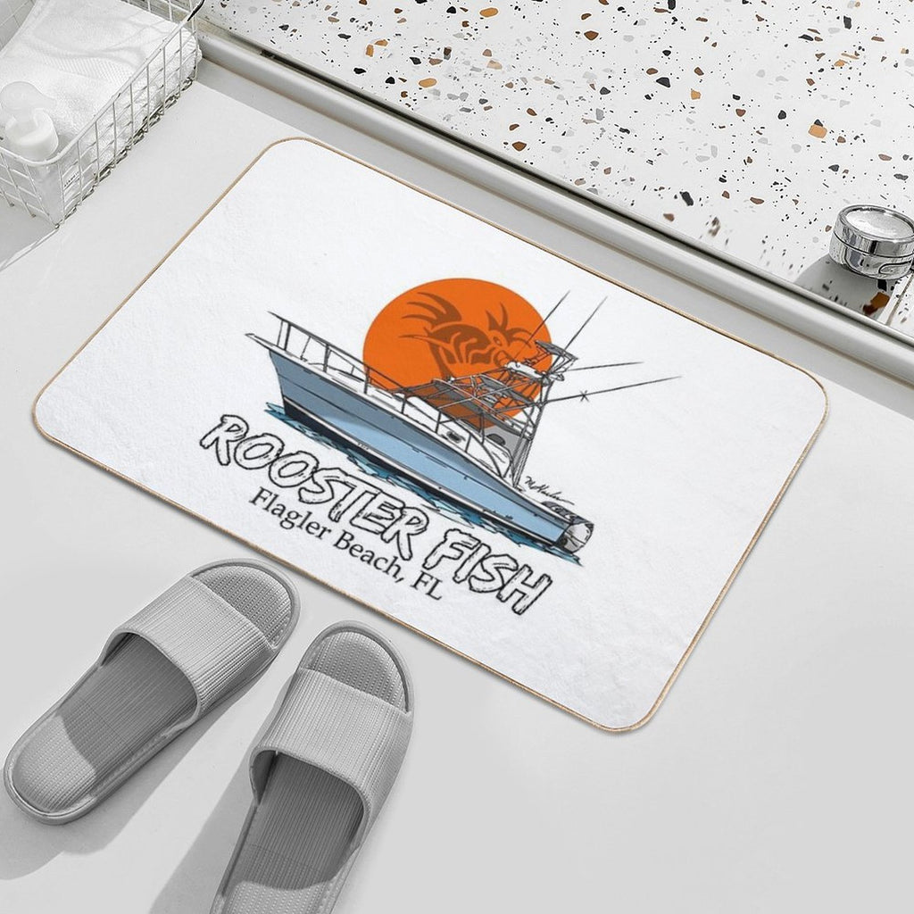 Rooster Fish Flagler Beach, Florida  Dirt-Trapping Bath Mat