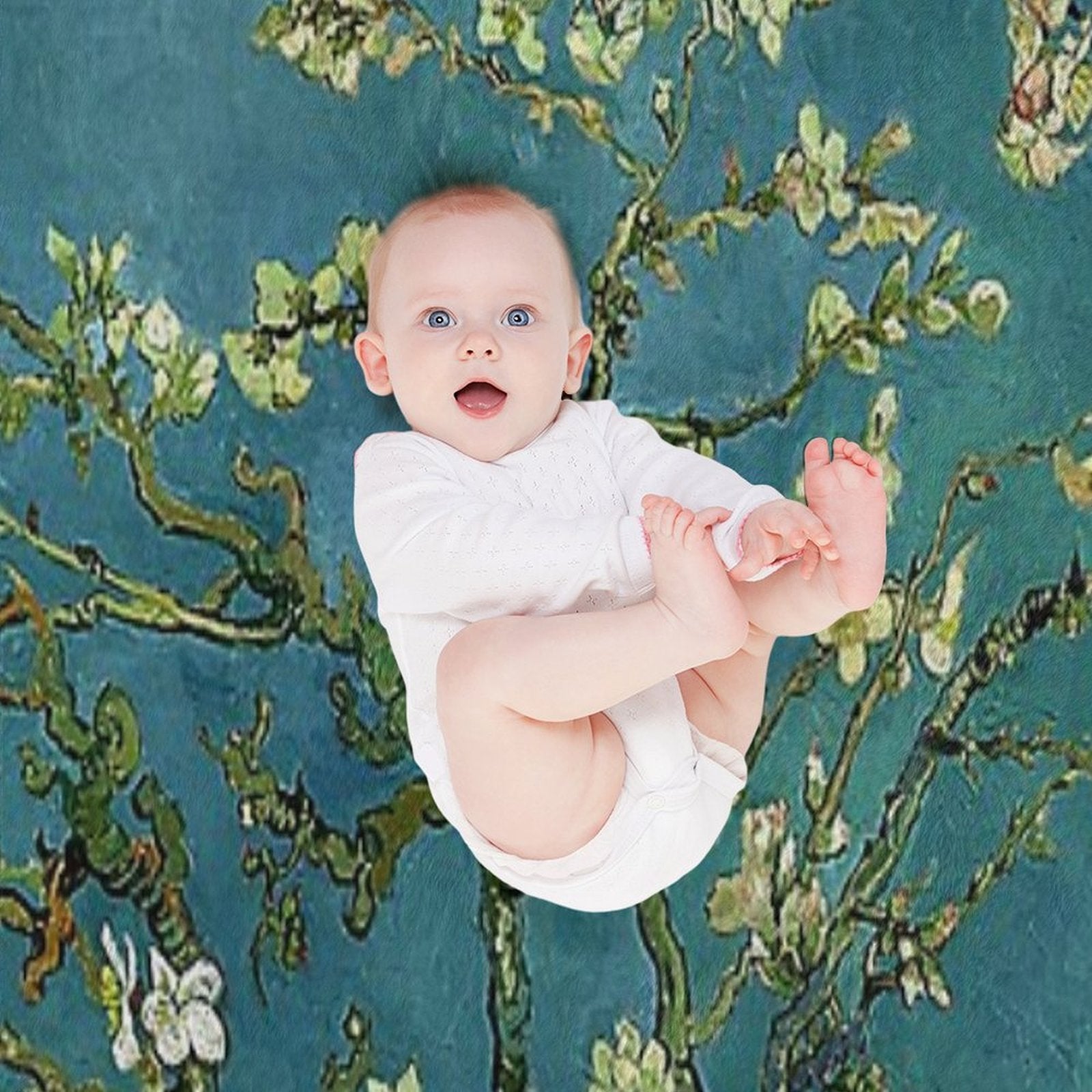 Van Gogh Almond Blossoms Versatility Throw Blanket