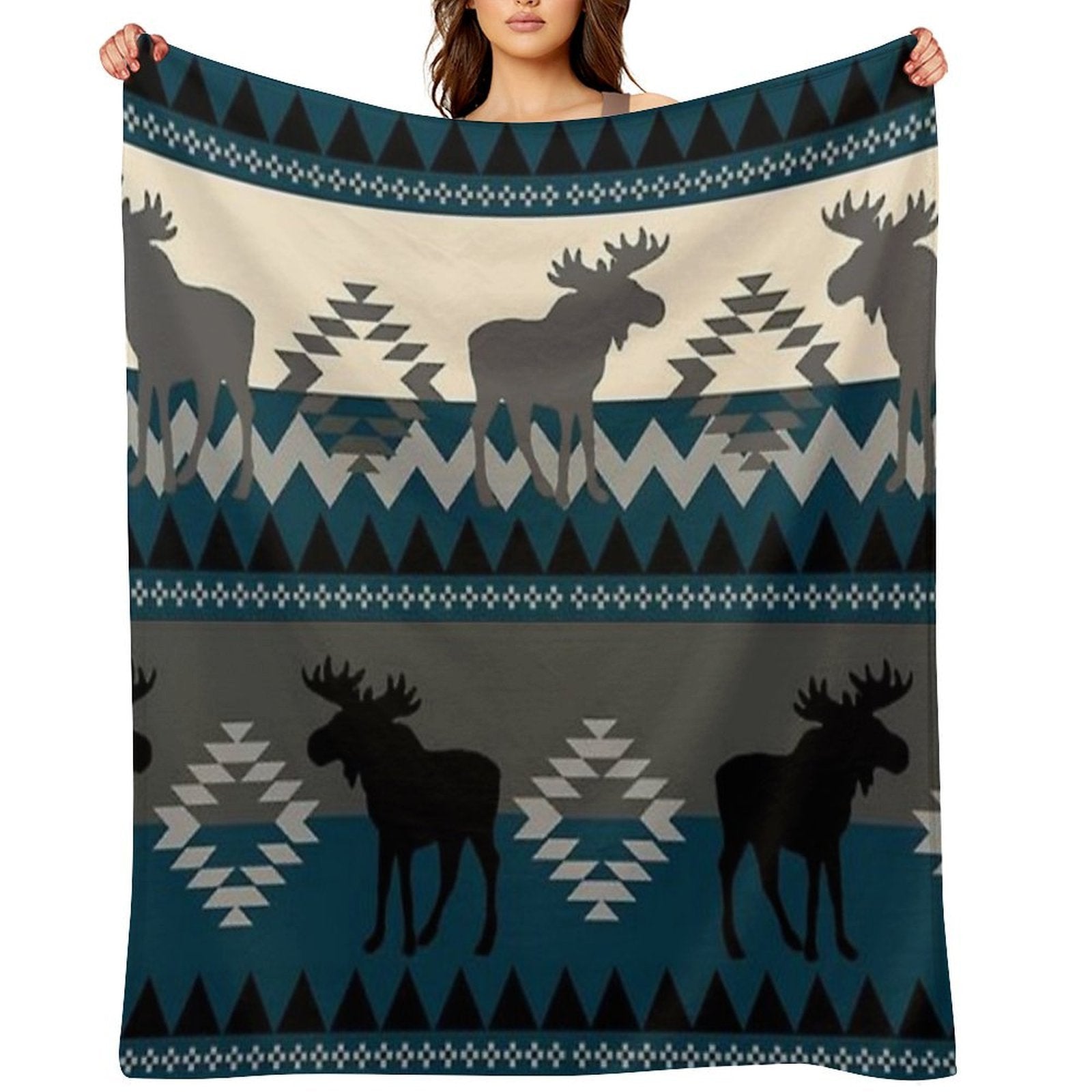 Moose Design Premium Throw Blanket