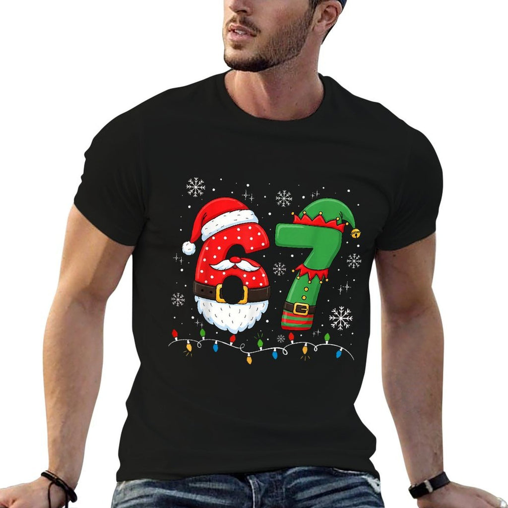 67 Christmas 6 7 Meme Pajamas Holiday Gen Alpha Slang  Breathable T-Shirt
