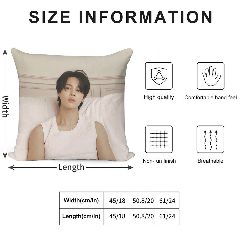 Jimin Face Soft Multiple Sizes Throw Pillow