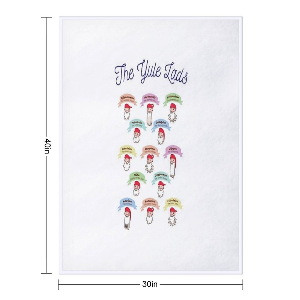 The Yule Lads Travel-friendly Throw Blanket