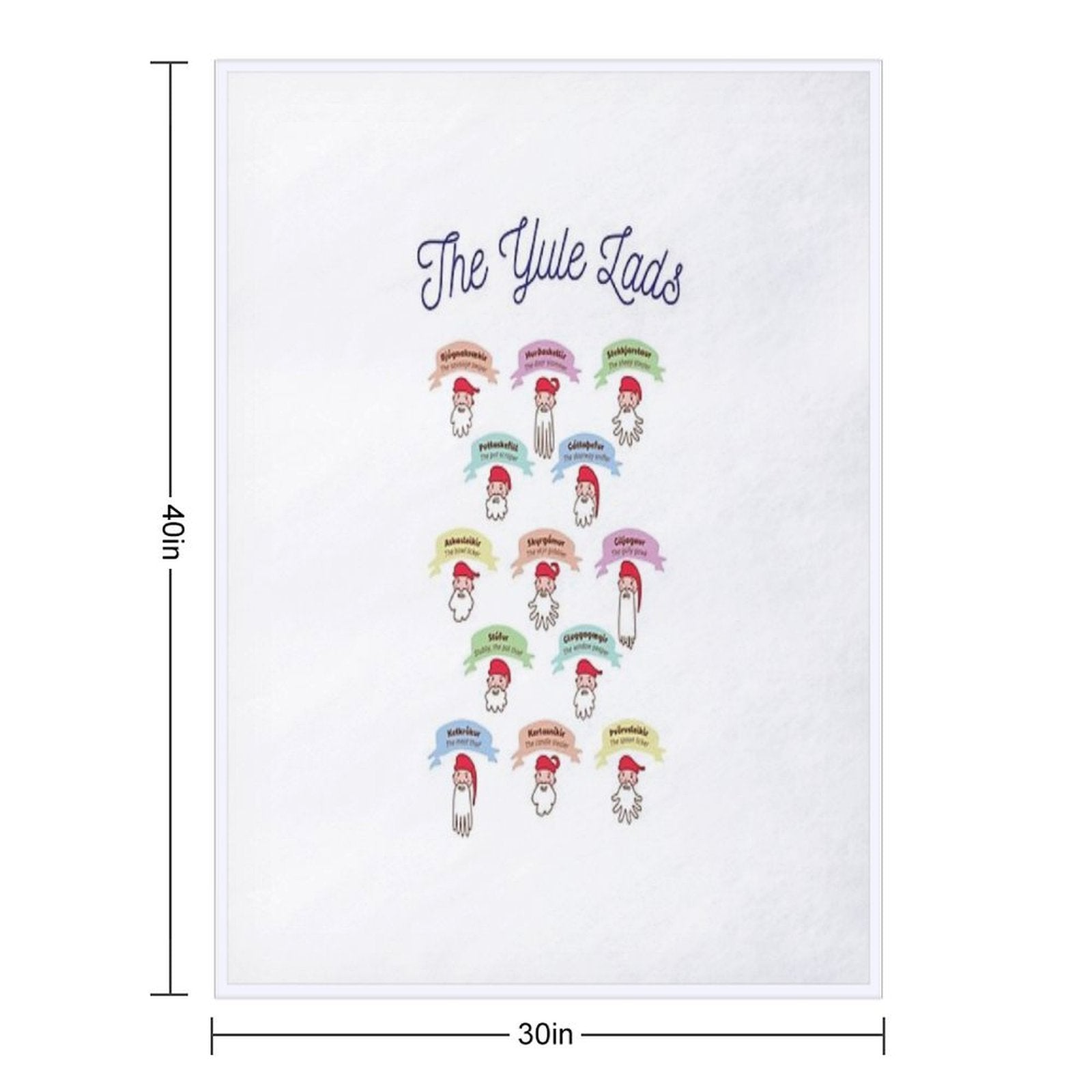 The Yule Lads Travel-friendly Throw Blanket