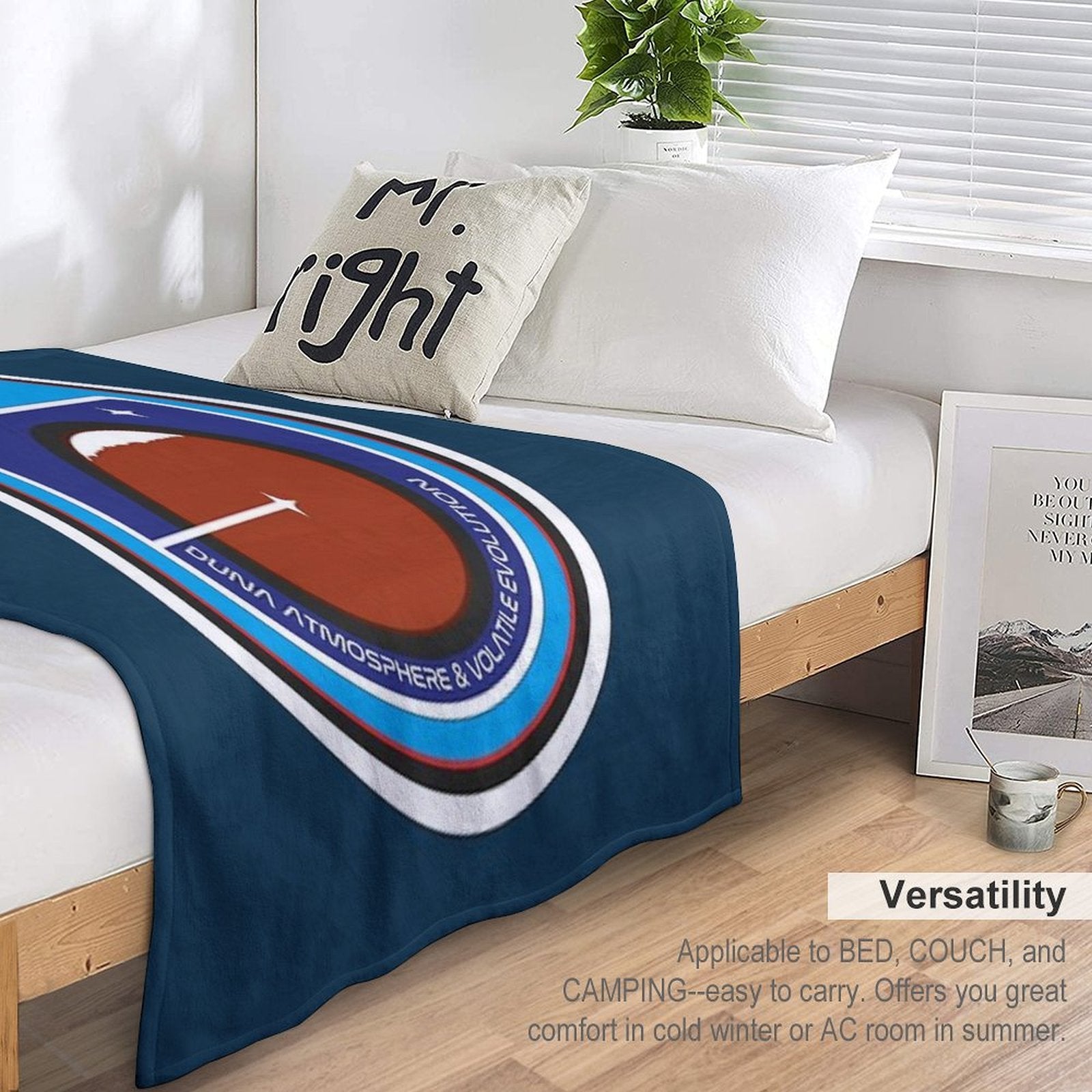 Kerbal Space Program  Duna Badge Compact Throw Blanket