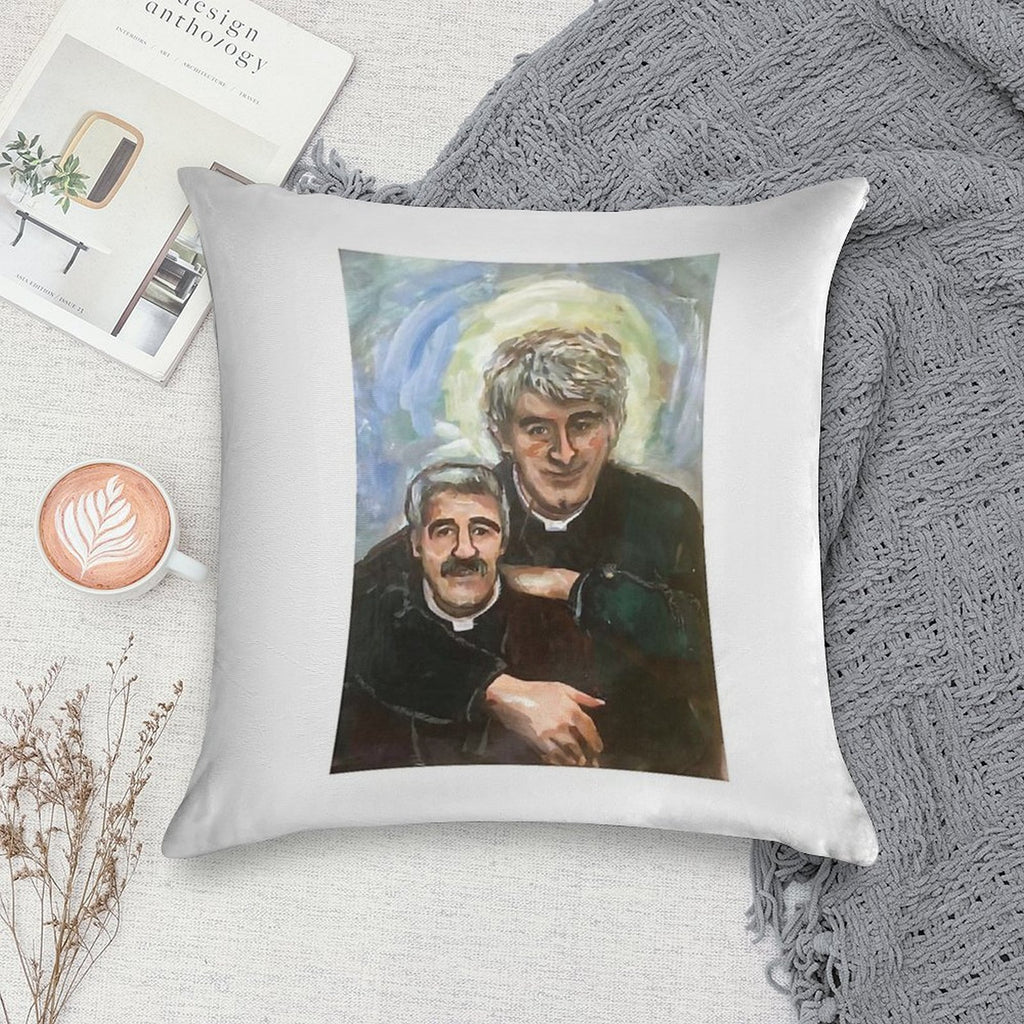 Entertaining Father Stone (Father Ted) Soft Hidden Zipper Throw Pillow
