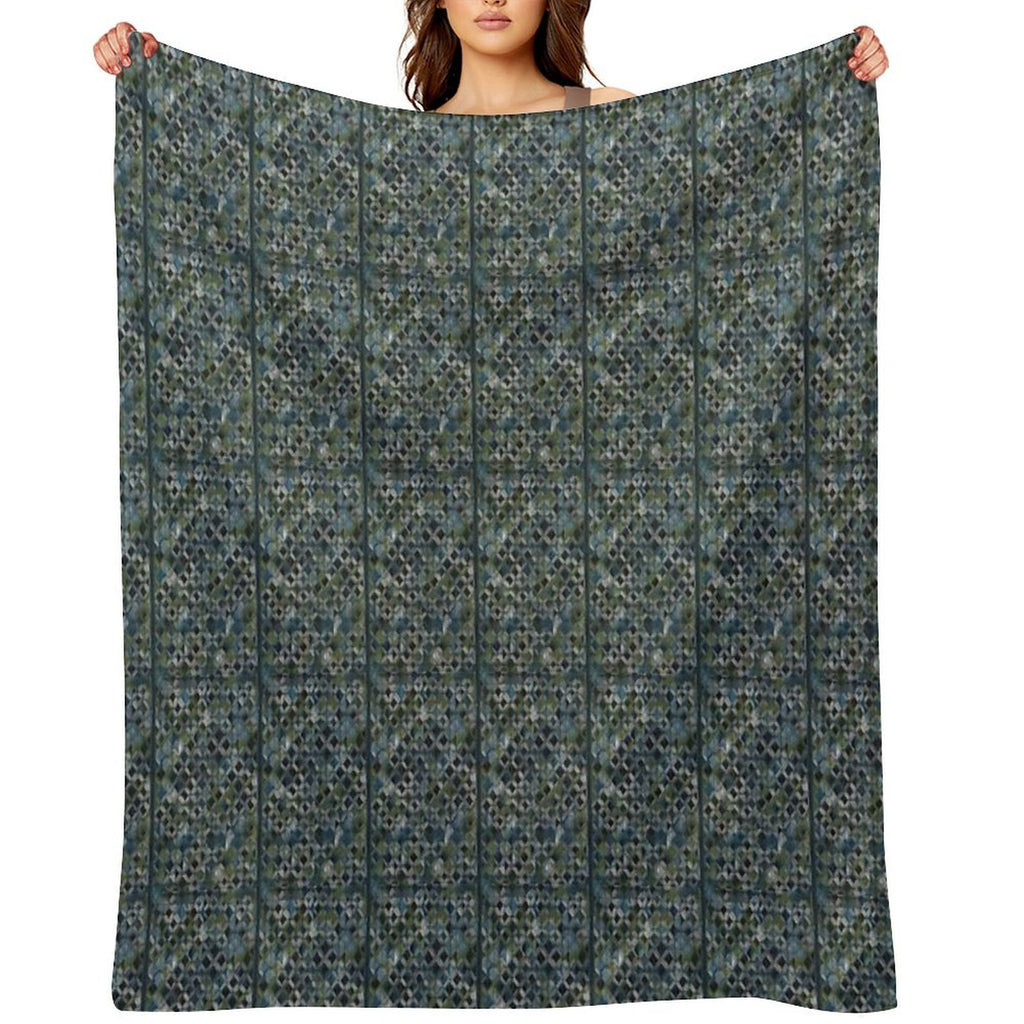 Blue Pattern 7 Versatility Throw Blanket
