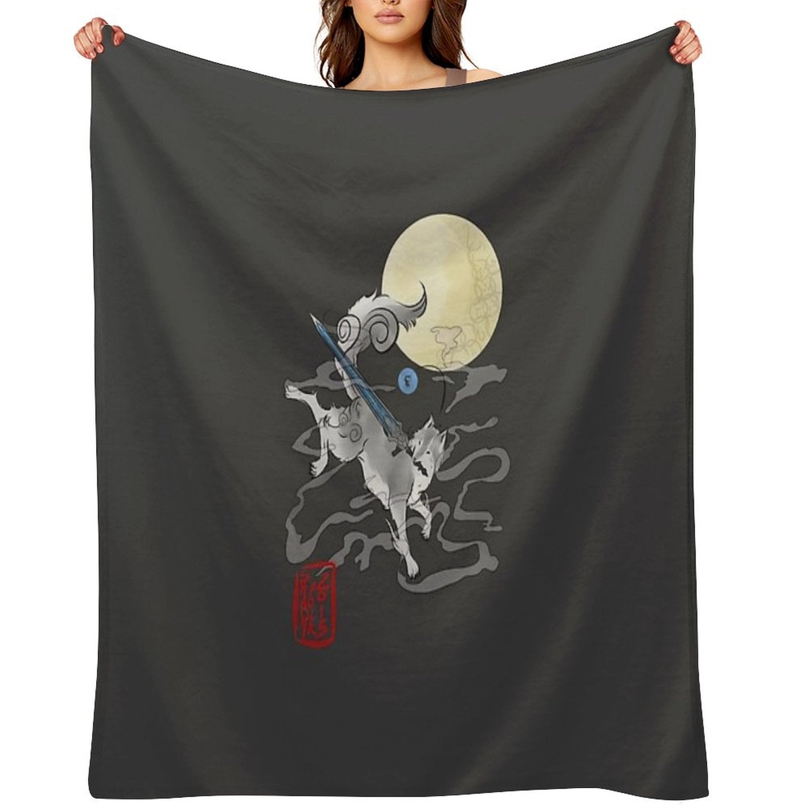 The Great Grey Wolf - Sifkami Velvety-soft Throw Blanket
