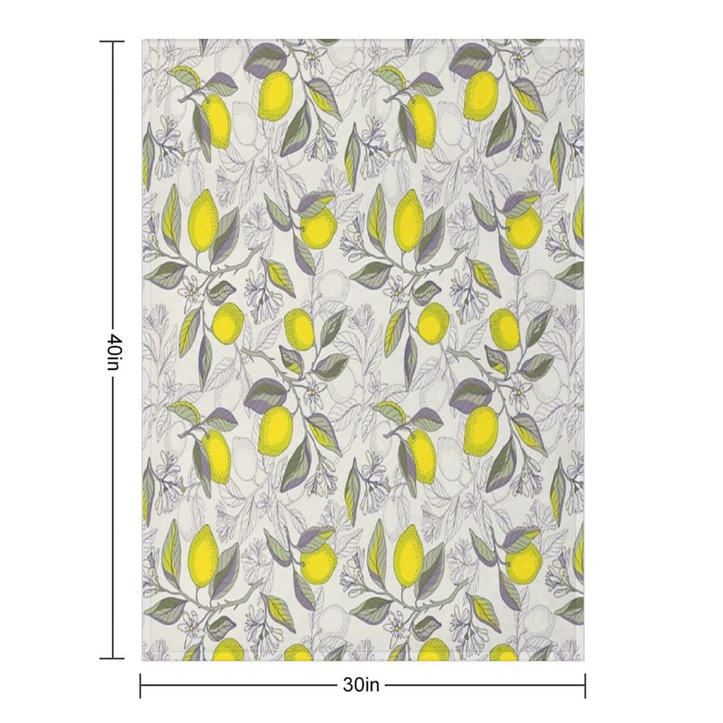 Lemon Pattern Gift-ready Throw Blanket