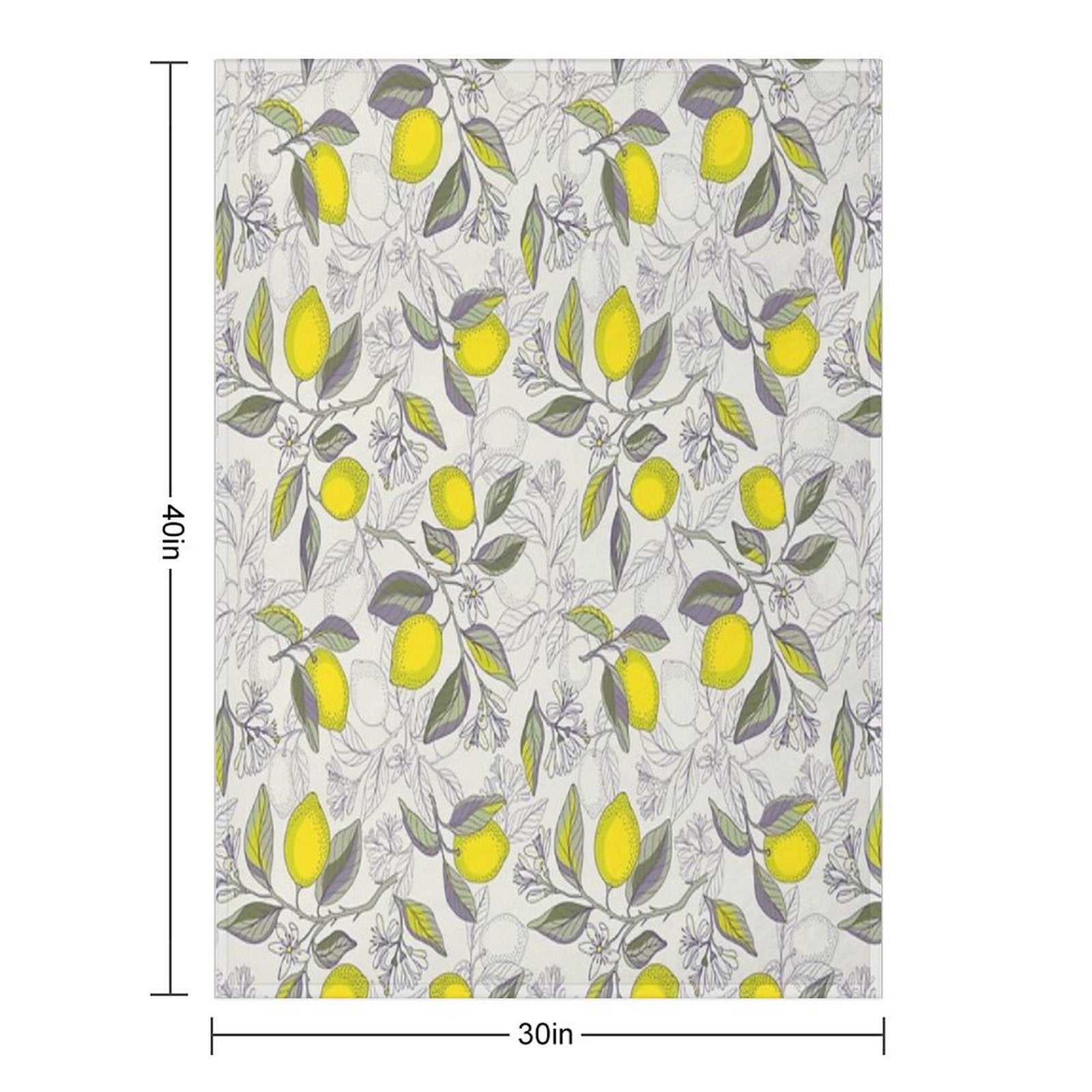 Lemon Pattern Gift-ready Throw Blanket