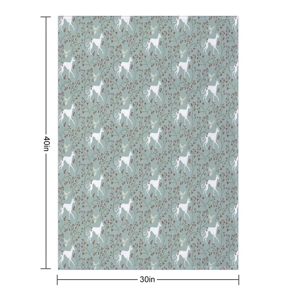 A Greyhound And His Bird Friend Machine-washable Throw Blanket