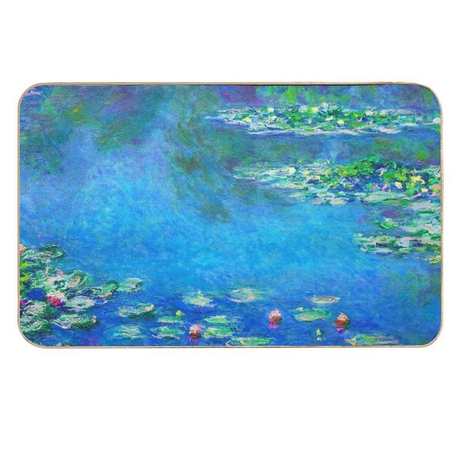Claude Monet Water Lilies Color-Enhanced  Fade-Resistant Bath Mat