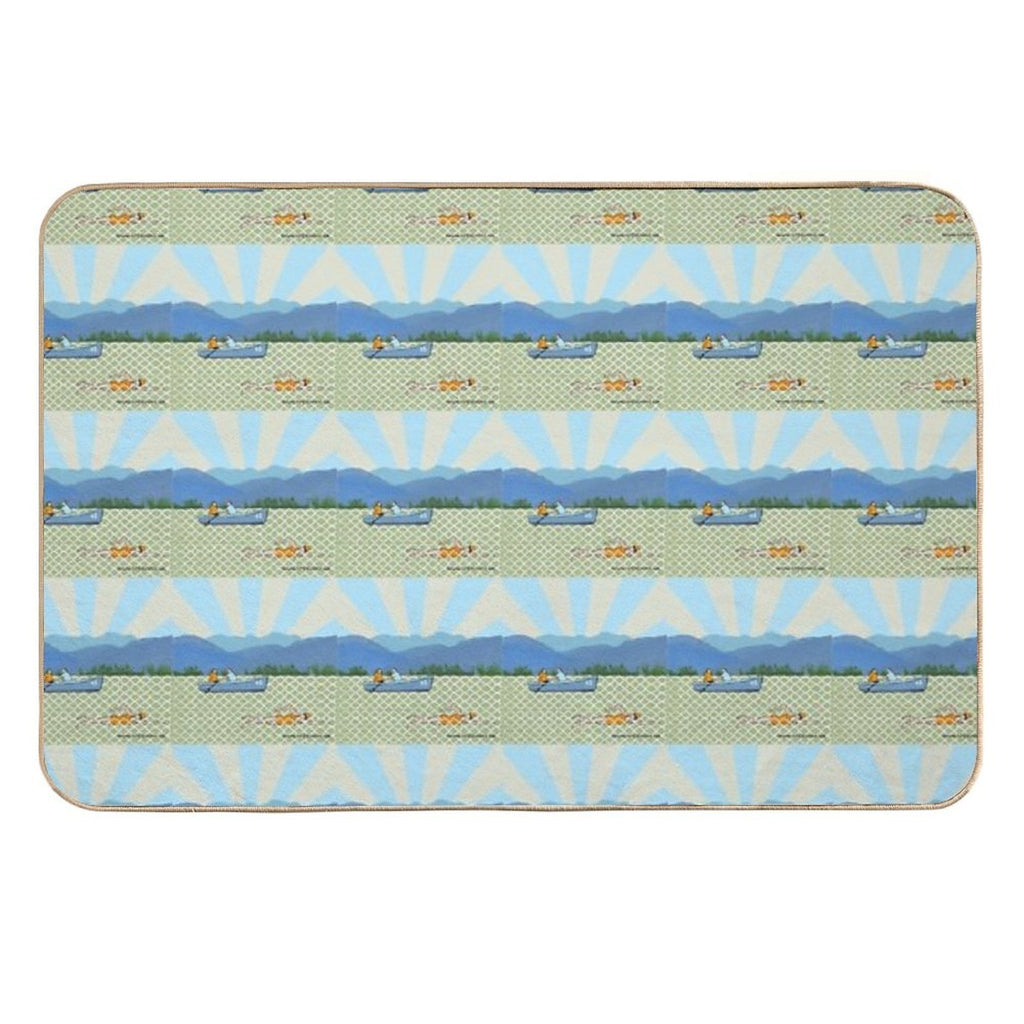 MYSWIM Fresh Water Lake Swimming (female Swimmer)  Non-Slip Bath Mat