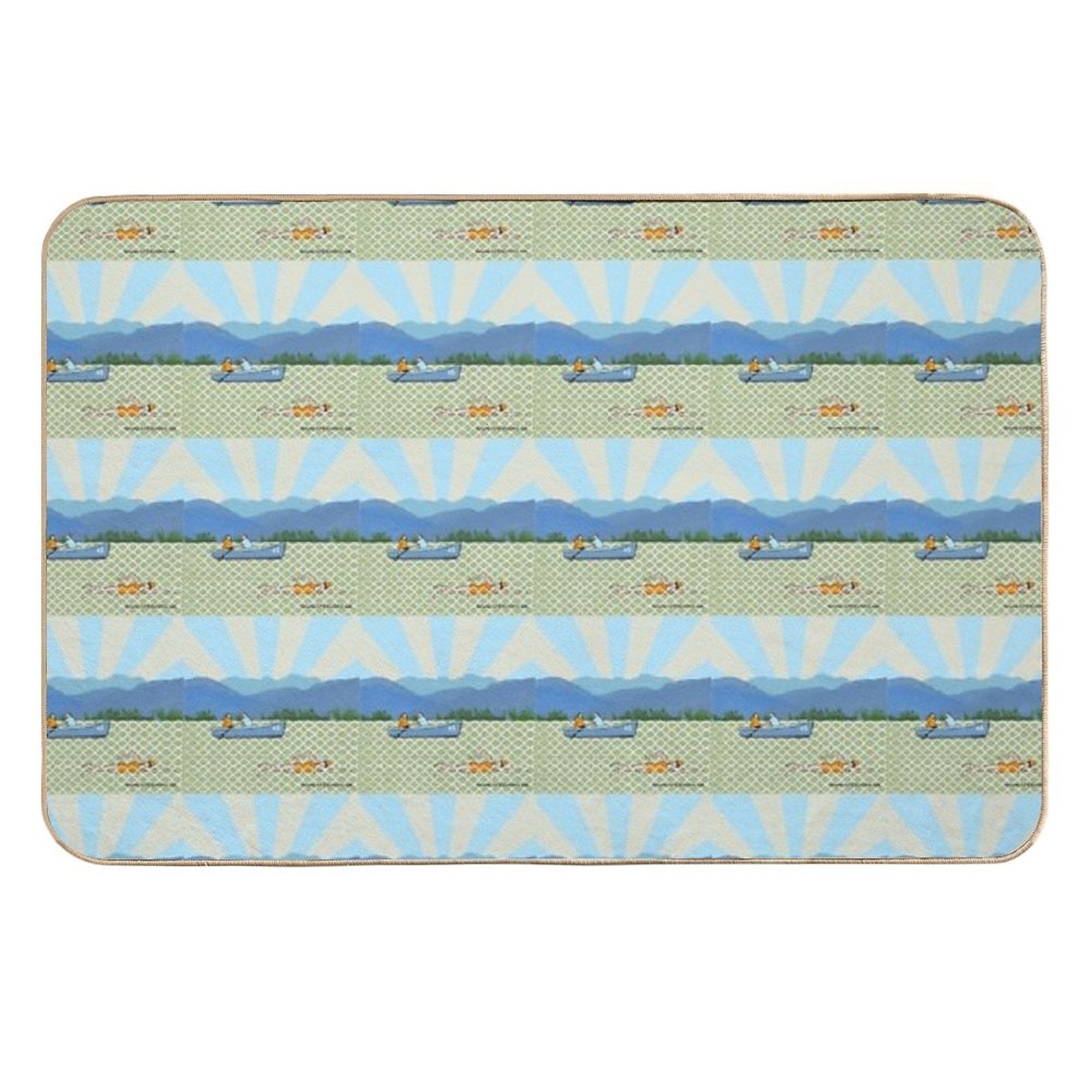MYSWIM Fresh Water Lake Swimming (female Swimmer)  Non-Slip Bath Mat