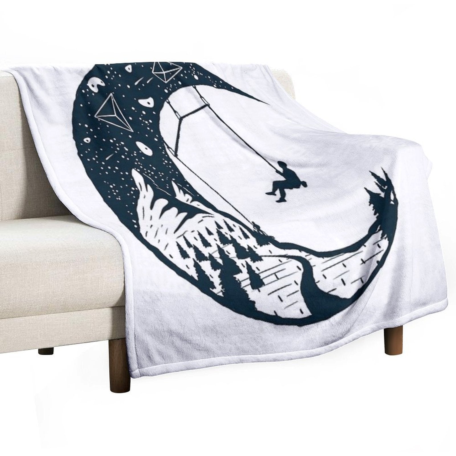 Climber's Sky  Climbing Machine-washable Throw Blanket