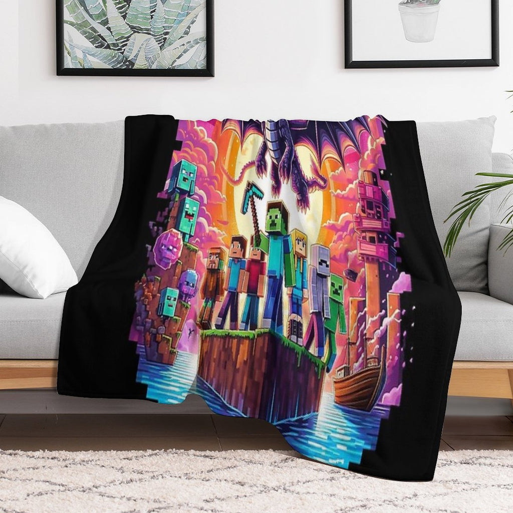 Ender Dragon Wrinkle-free Throw Blanket