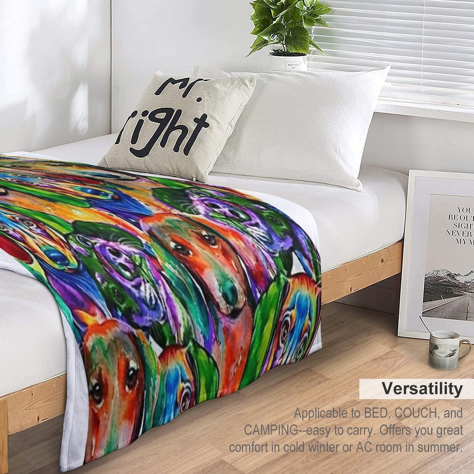 Dachshund Dog Collage Wrinkle-free Throw Blanket