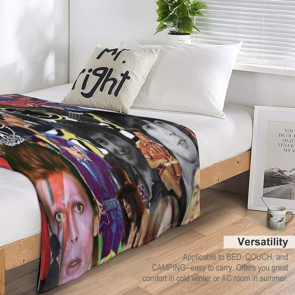 Retro 1990 Rock Band Posters Wrinkle-free Throw Blanket