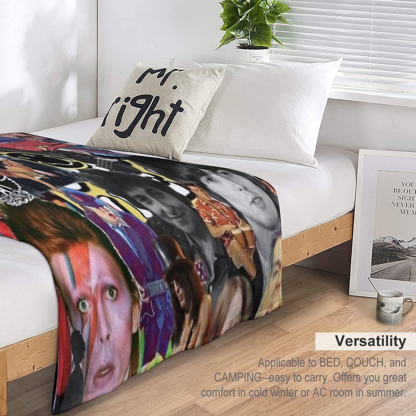 Retro 1990 Rock Band Posters Wrinkle-free Throw Blanket