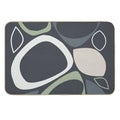 Mid Century Modern Abstract 8 Charcoal, Sage Green, Beige  Long-Lasting Bath Mat