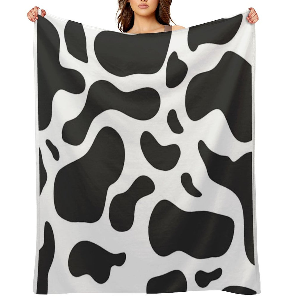 Cow Pattern Plush Throw Blanket