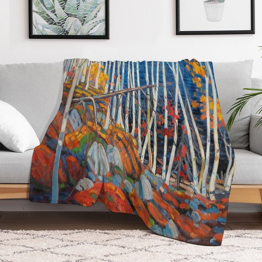 In The Northland (Group Of Seven) by Tom Thomson Canadian Landscape Versatility Throw Blanket