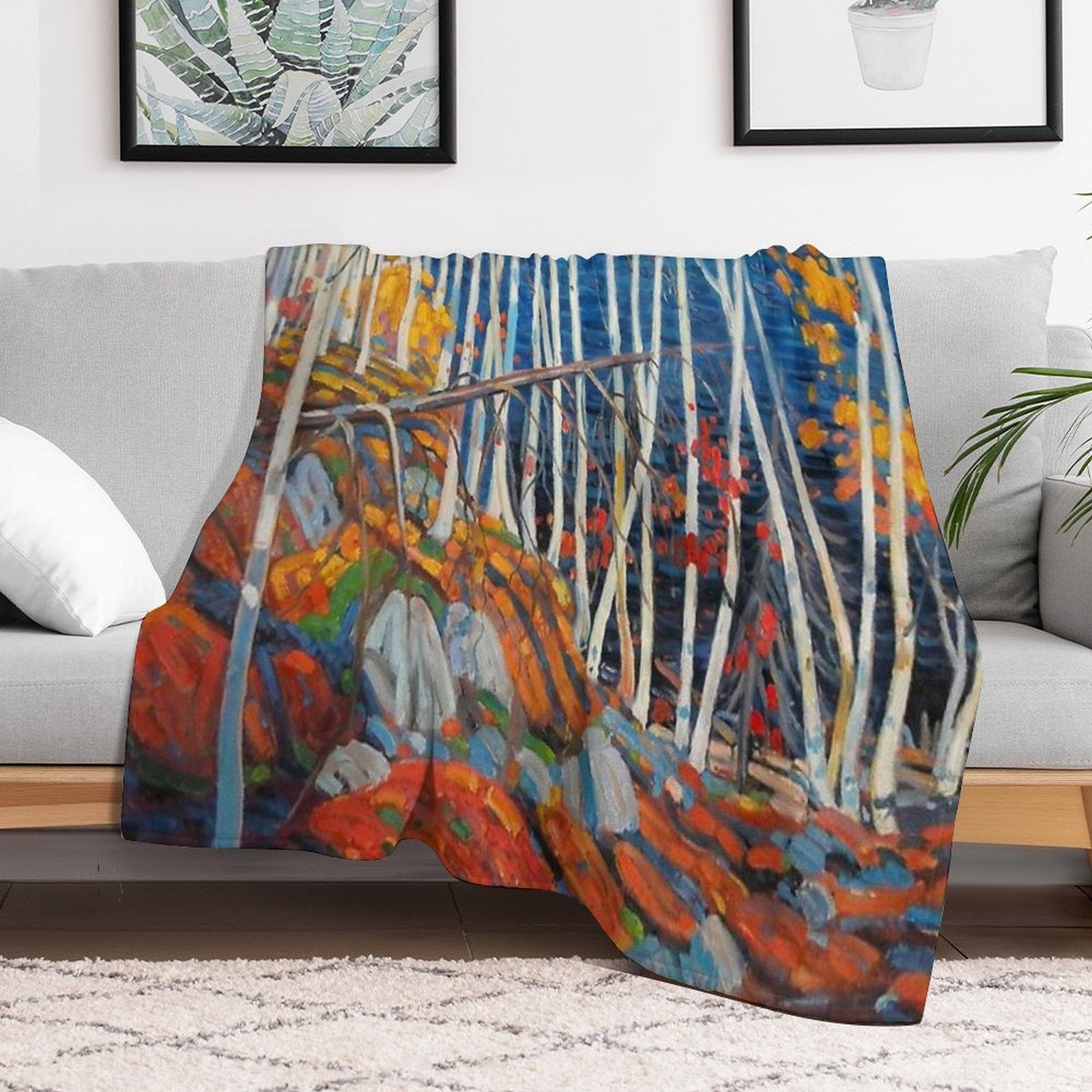 In The Northland (Group Of Seven) by Tom Thomson Canadian Landscape Versatility Throw Blanket