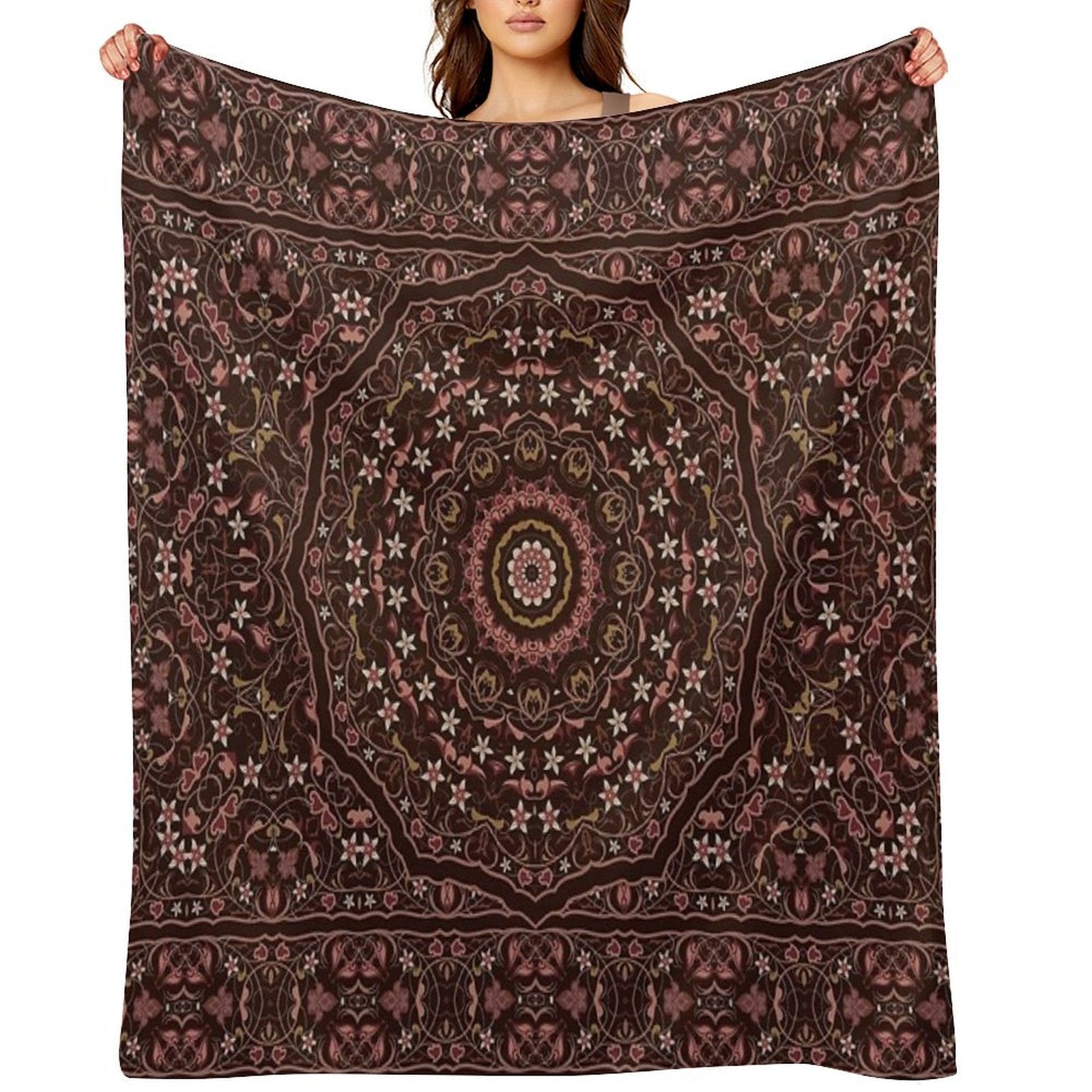 Vintage Arabic Pattern. Durable Throw Blanket