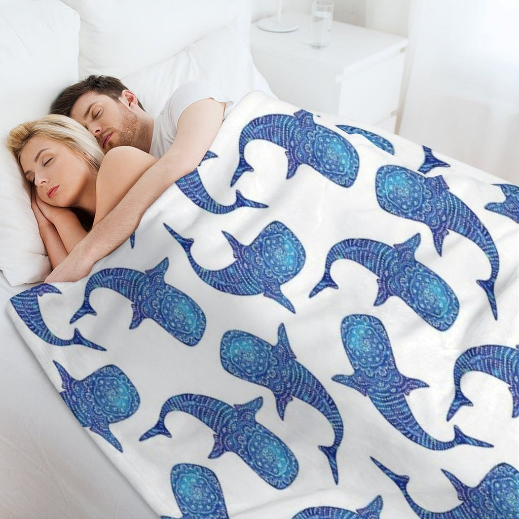 Marokintana - Whale Shark I Plush Throw Blanket