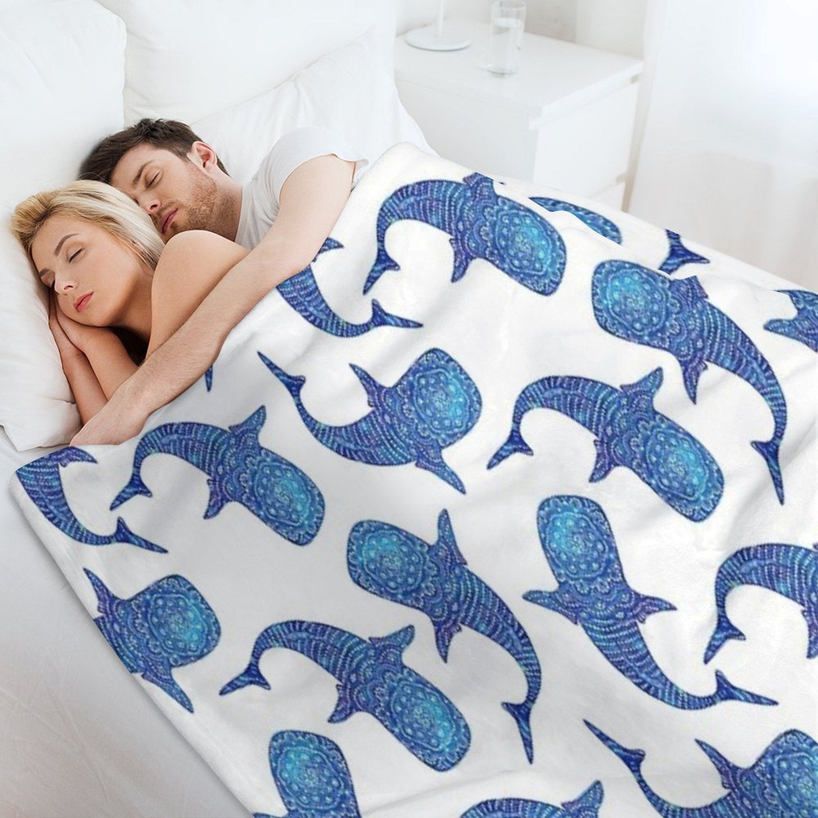 Marokintana - Whale Shark I Plush Throw Blanket
