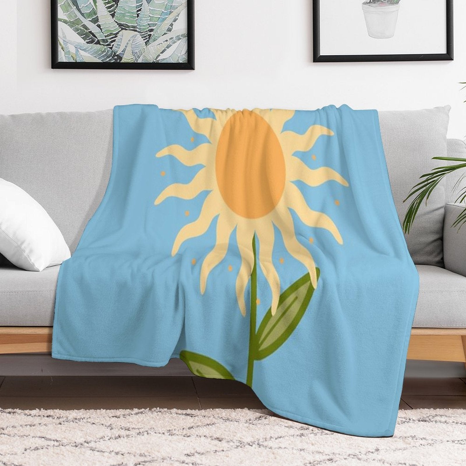 Sun Flower Lightweight Throw Blanket
