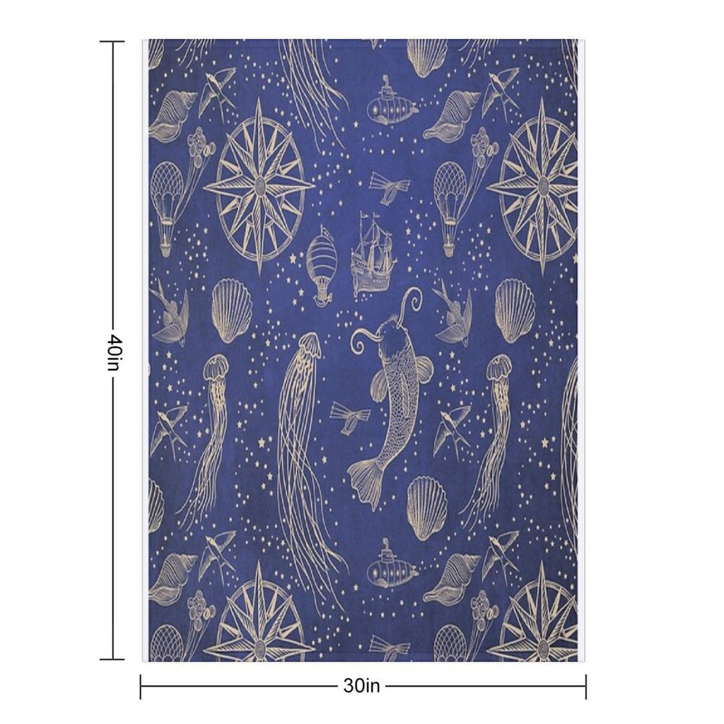Ocean Meets Sky - Hardcase Versatility Throw Blanket
