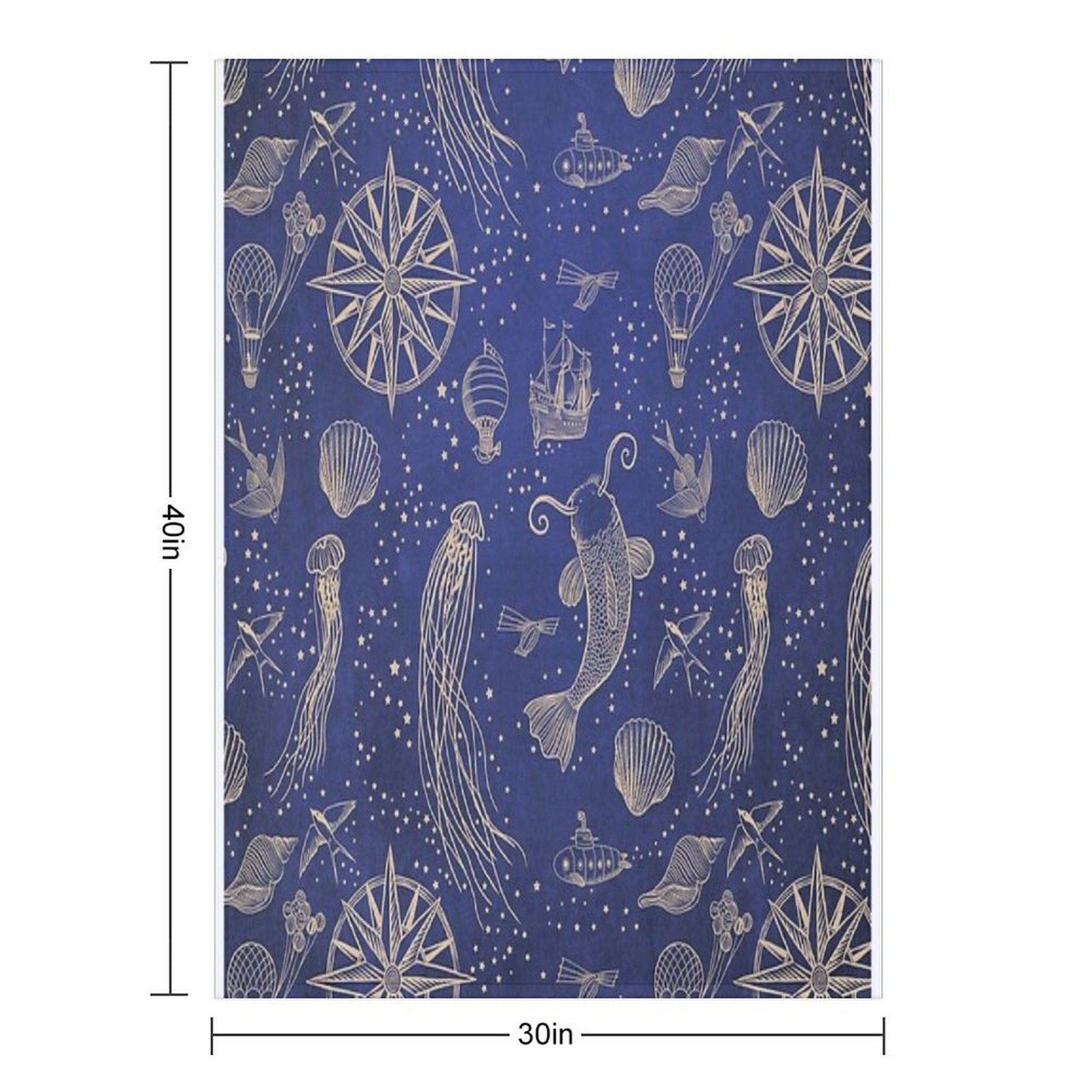 Ocean Meets Sky - Hardcase Versatility Throw Blanket