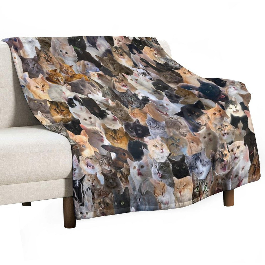 Collage with Pets (mostly Cats) Versatility Throw Blanket