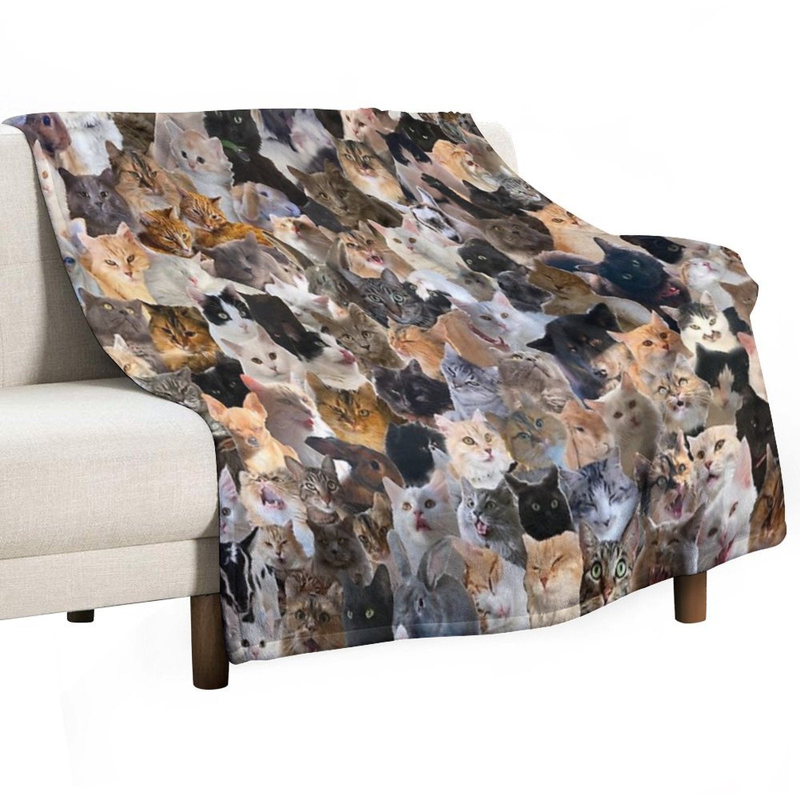 Collage with Pets (mostly Cats) Versatility Throw Blanket