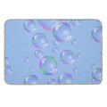 Colorful Bubbles Pattern - Light Blue Background  Odorless Bath Mat
