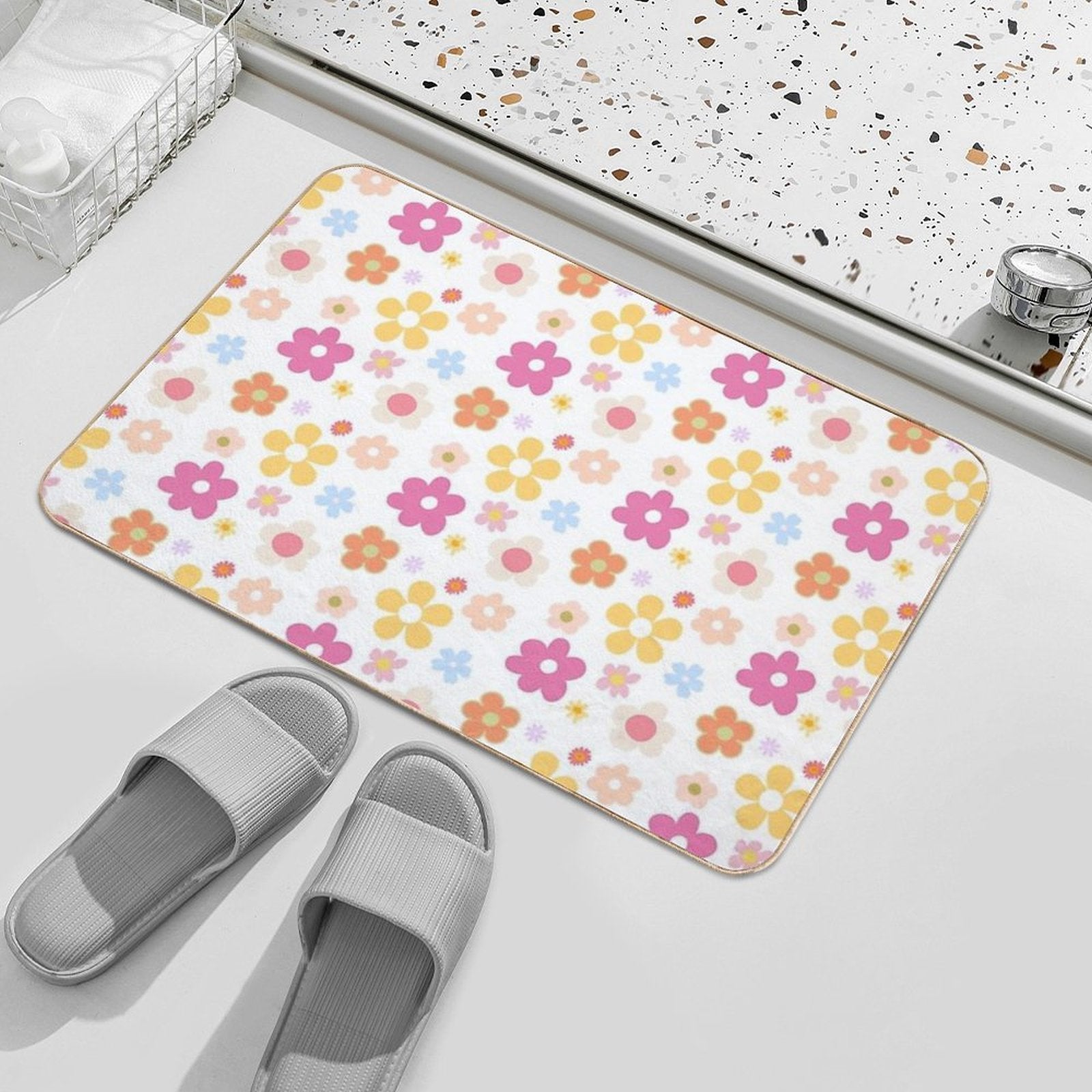 Cute Flower Theme  Eco-Friendly Bath Mat
