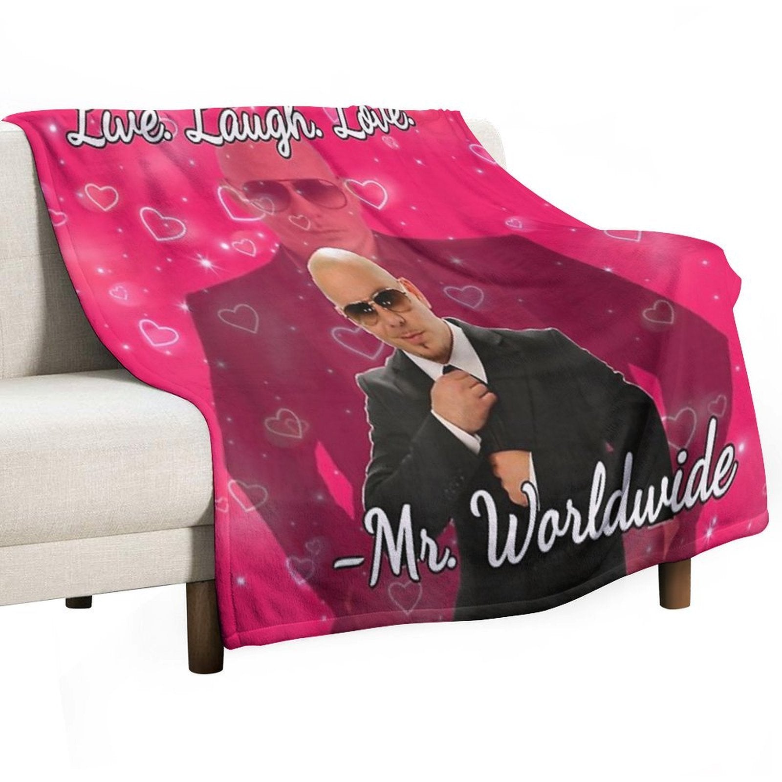 Mr Worldwide Pitbull Valentine Velvety-soft Throw Blanket